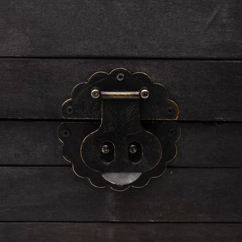  vintage stílusú tömör fa tárolóláda 120 x 30 x 40 cm