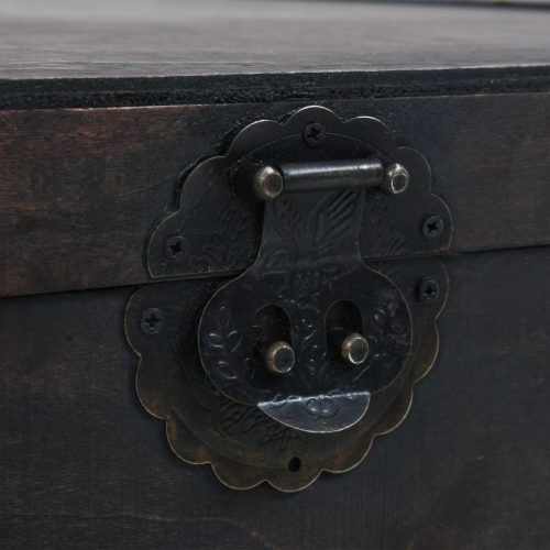  vintage stílusú furnérlemez fa dohányzóasztal 120 x 55 x 35 cm