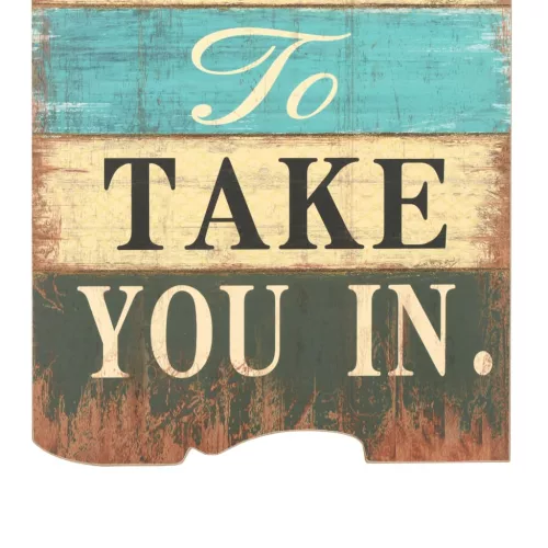  falra szerelhető fogas 6 akasztóval 120 x 40 cm „HOME IS” 