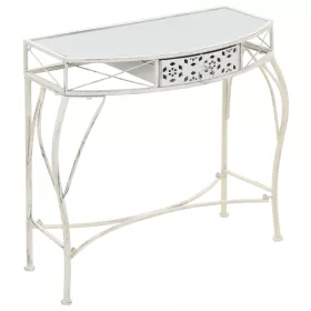     francia stílusú fehér fém kisasztal 82 x 39 x 76 cm