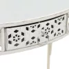     francia stílusú fehér fém kisasztal 82 x 39 x 76 cm