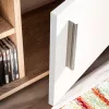 sonoma tölgy/fehér színű fali TV-szekrény LED-fényekkel