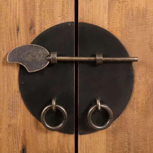  tömör újrahasznosított fenyőfa állószekrény 48 x 32 x 170 cm