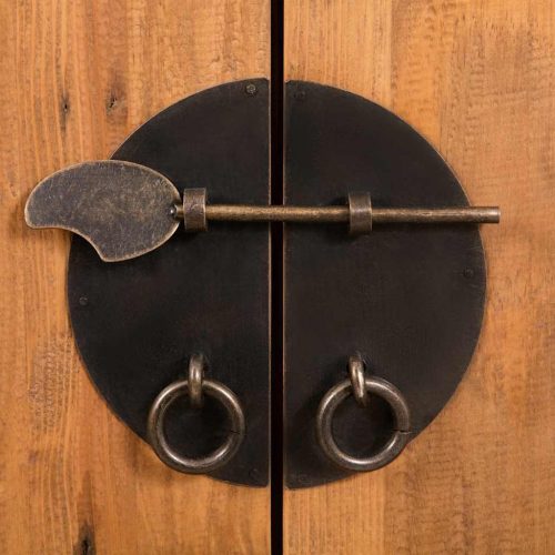  tömör újrahasznosított fenyőfa fürdőszobai bútorszett