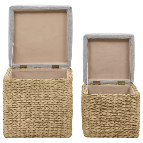  2 darabos szürke tengerifű zsámoly garnitúra