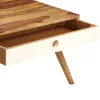  tömör akácfából dohányzóasztal 110 x 50 x 35 cm