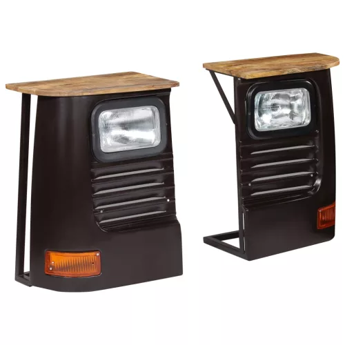  teherautós küllemű sötétszürke tömör mangófa tálalószekrény