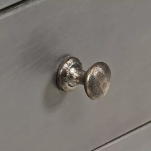  tömör mangófa és acél tálalószekrény 65 x 33 x 76 cm