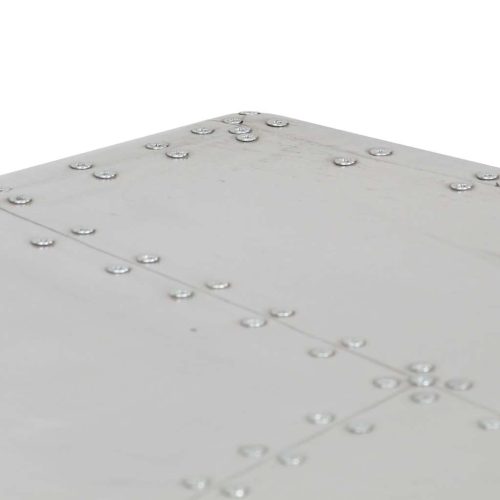  vintage repülős stílusú alumínium dohányzóasztal 