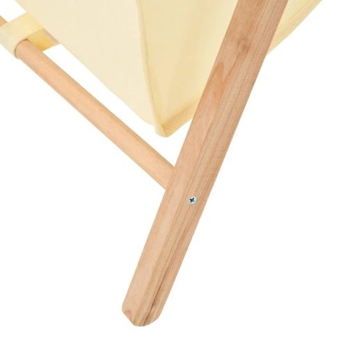  szennyeskosár cédrusfából és bézs szövetből 42 x 41 x 64 cm