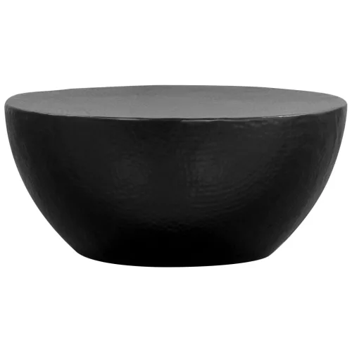  fekete kalapált alumínium dohányzóasztal 70 x 30 cm