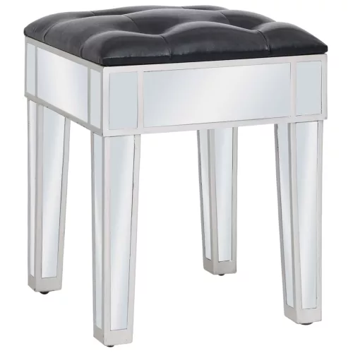  tükrös MDF / üveg öltözőasztal ülőkével