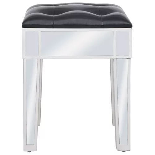  tükrös MDF / üveg öltözőasztal ülőkével