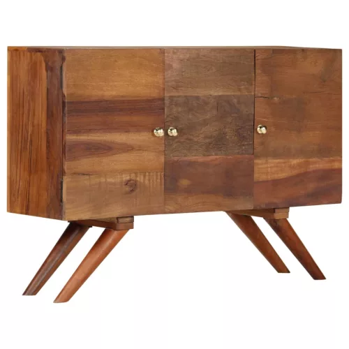  barna tömör újrahasznosított fa tálalószekrény 110 x 30 x 75 cm