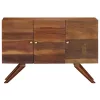  barna tömör újrahasznosított fa tálalószekrény 110 x 30 x 75 cm