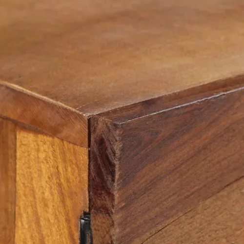  barna tömör újrahasznosított fa tálalószekrény 110 x 30 x 75 cm