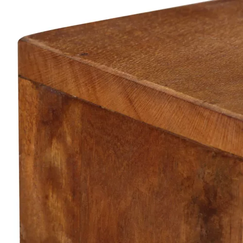  barna tömör újrahasznosított fa tálalószekrény 110 x 30 x 75 cm