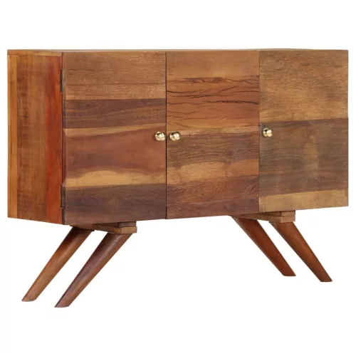  barna tömör újrahasznosított fa tálalószekrény 110 x 30 x 75 cm