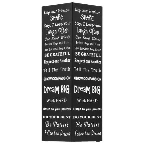  fekete acél esernyőtartó szöveges mintával 