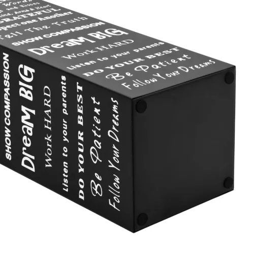  fekete acél esernyőtartó szöveges mintával 