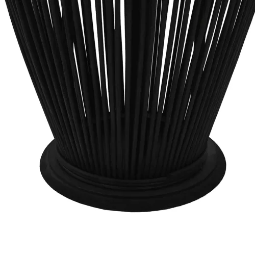  fekete bambusz függő gyertyatartó lámpás, 95 cm