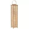  természetes színű bambusz függő gyertyatartó lámpás