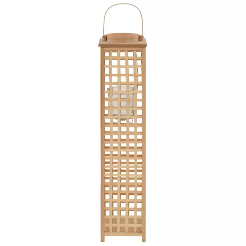  természetes színű bambusz függő gyertyatartó lámpás