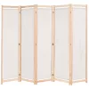  krémszínű 5-paneles szövetparaván 200 x 170 x 4 cm 