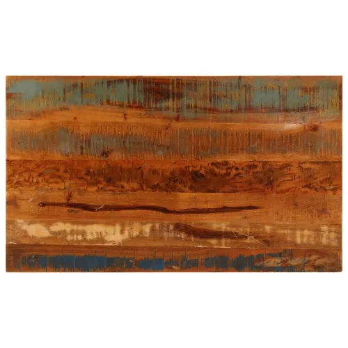  tömör újrahasznosított fa dohányzóasztal polccal 100x60x35 cm