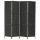  fekete 4-paneles vízijácint paraván 154 x 160 cm