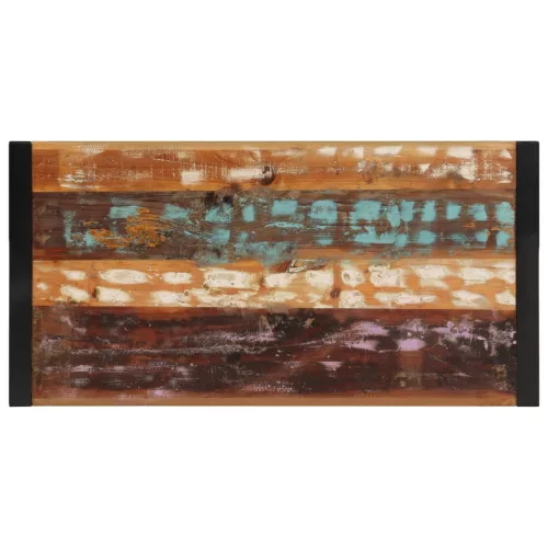  tömör újrahasznosított fa dohányzóasztal 120 x 60 x 40 cm