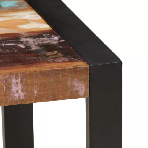  tömör újrahasznosított fa dohányzóasztal 120 x 60 x 40 cm