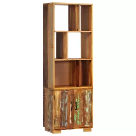  tömör újrahasznosított fa könyvespolc 60 x 35 x 180 cm