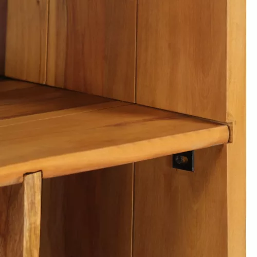  tömör újrahasznosított fa könyvespolc 60 x 35 x 180 cm