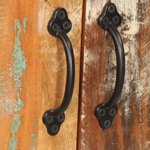  tömör újrahasznosított fa könyvespolc 60 x 35 x 180 cm