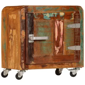    tömör újrahasznosított fa éjjeliszekrény 50 x 30 x 50 cm