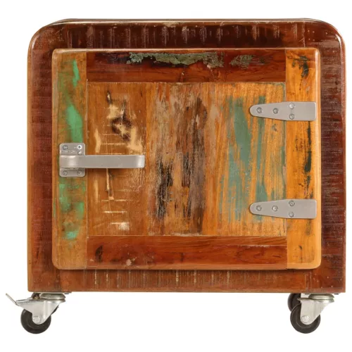  tömör újrahasznosított fa éjjeliszekrény 50 x 30 x 50 cm