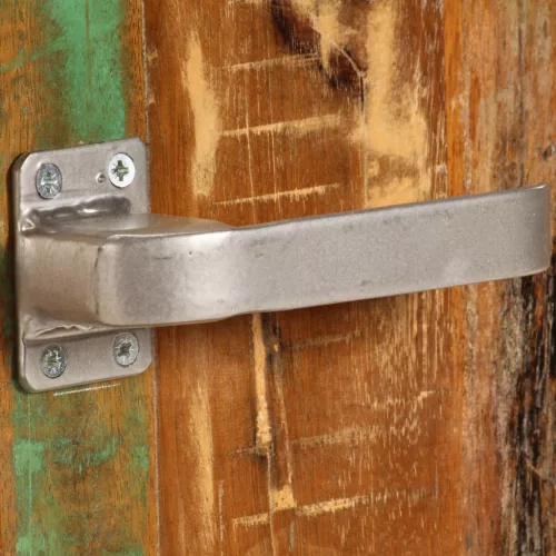  tömör újrahasznosított fa éjjeliszekrény 50 x 30 x 50 cm