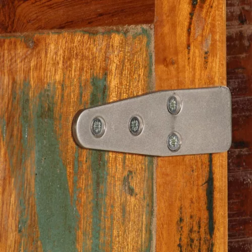  tömör újrahasznosított fa éjjeliszekrény 50 x 30 x 50 cm