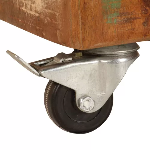  tömör újrahasznosított fa éjjeliszekrény 50 x 30 x 50 cm