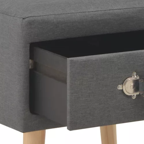  sötétszürke szövet éjjeliszekrény 40 x 35 x 40 cm