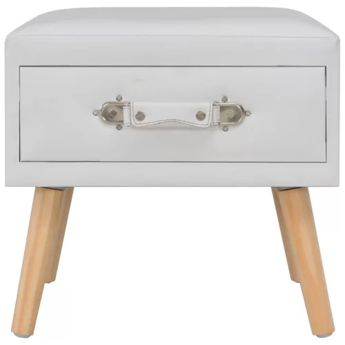  fehér műbőr éjjeliszekrény 40 x 35 x 40 cm