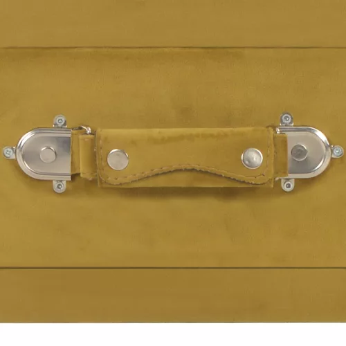  mustársárga bársony éjjeliszekrény 40 x 35 x 40 cm