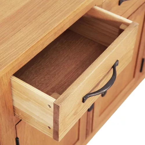  Széf Barna 112 x 33.5 x 70 cm Masszív tölgyfa