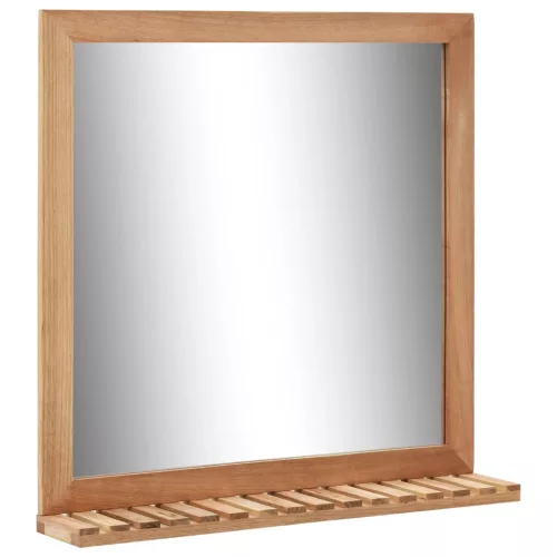  tömör diófa fürdőszobai tükör 60 x 12 x 62 cm