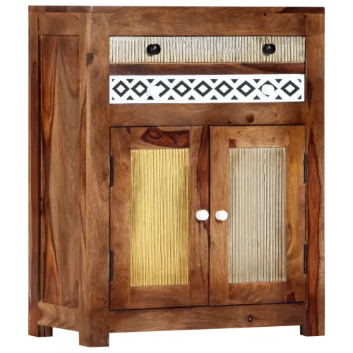  tömör akácfából kisszekrény 60 x 30 x 75 cm