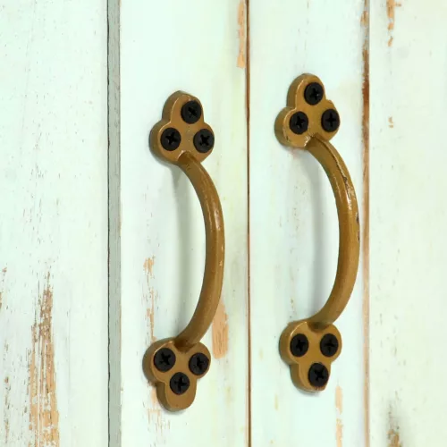  világoskék tömör mangófa tálalószekrény 110 x 35 x 70 cm