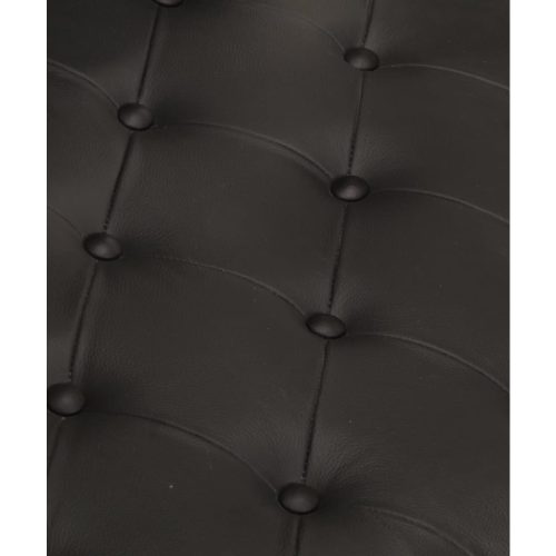  fekete repülős stílusú valódi bőr fotel