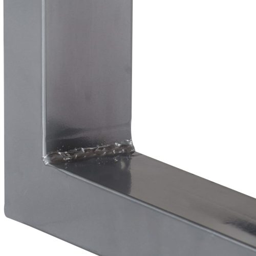  tömör akácfa és vas tálalóasztal 115 x 35 x 76 cm