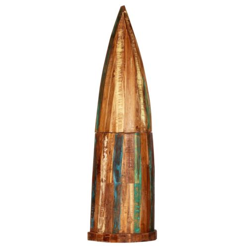  tömör újrahasznosított fa bortartó 50 x 40 x 180 cm